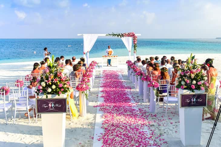 Eine Hochzeit am Strand - für viele die Traumhochzeit schlechthin!