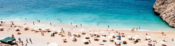 Badeurlaub am Strand der Türkei