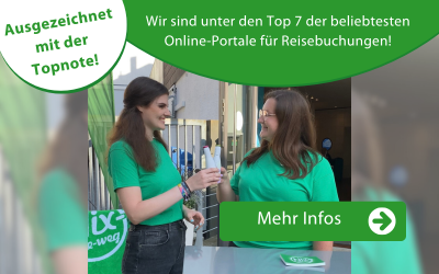 Nix-wie-weg mit Topnote und unter den Top 7 Reiseportalen