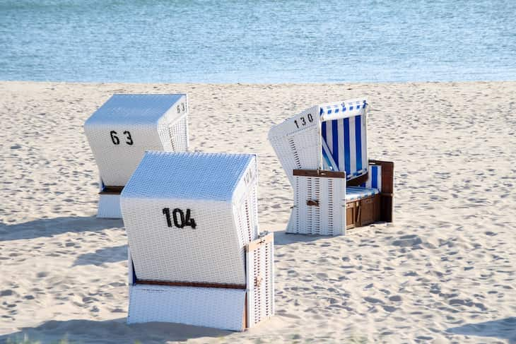 Relaxen Sie im Strandkorb